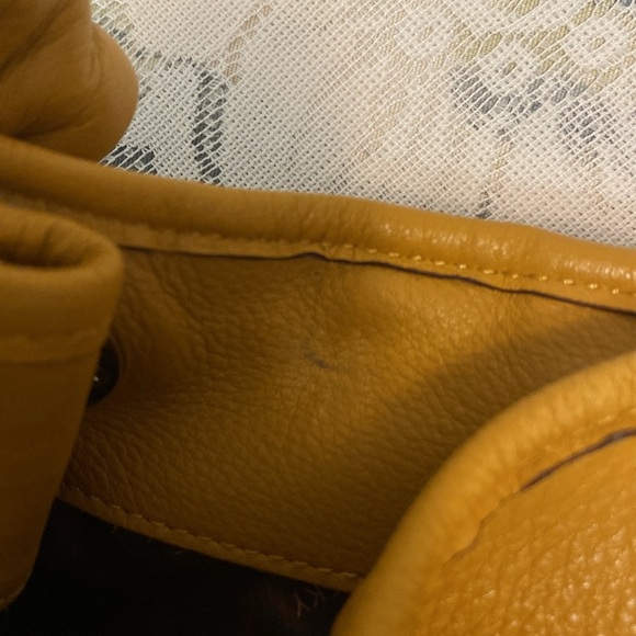 B Makowsky Durango Leather Hobo Shoulder Handbag Cheetah Print Mustard Tan Bag - Picture 16 of 16